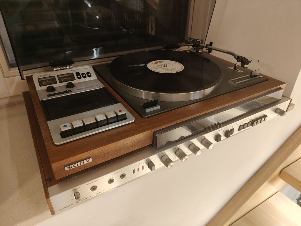 Kombajn 4w1 Sony HMK-70 gramofon wzmacniacz magnetofon radio  retro