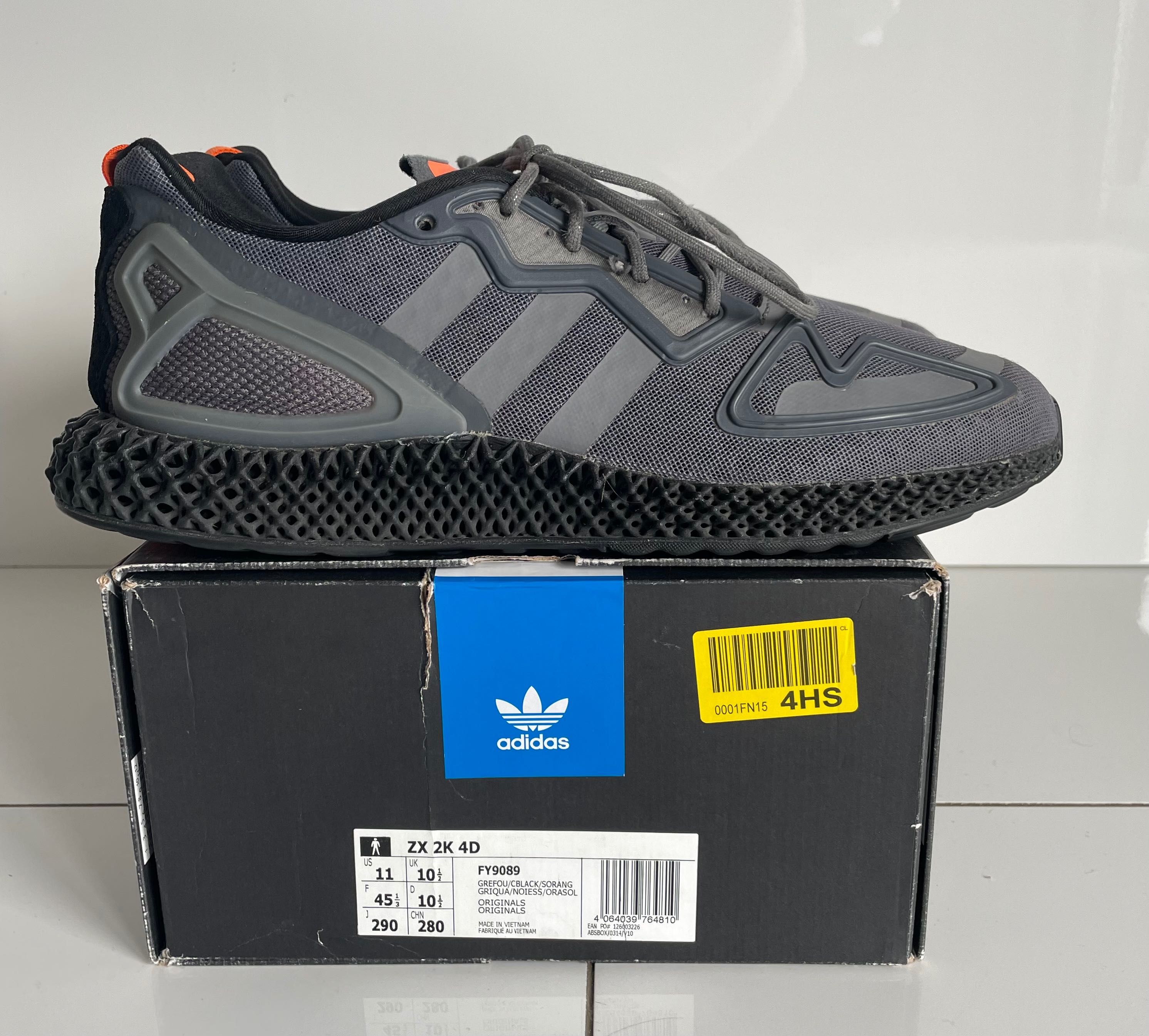 Adidas -48 % ZX 2K 4D Originals rozm. 45 1/3 grey.