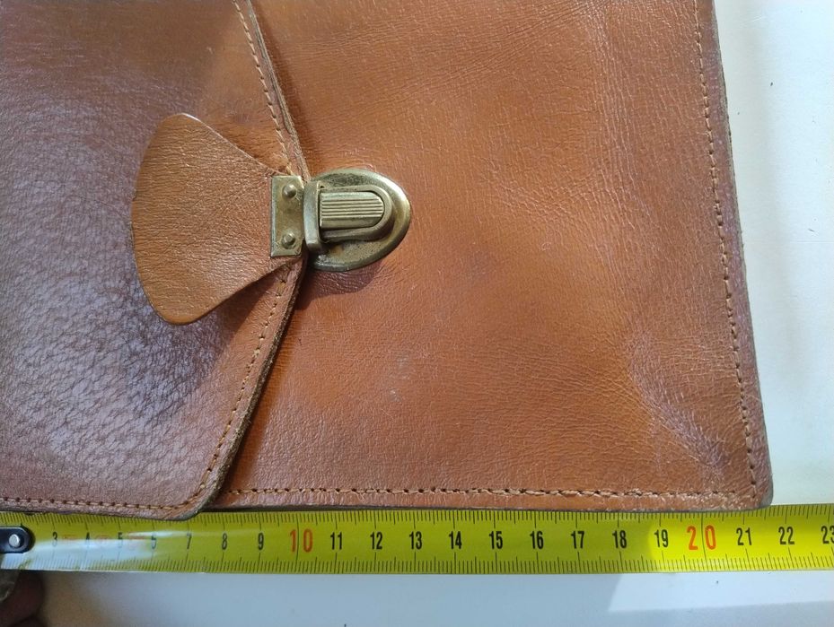 Skórzana Saszetka męska PRL "70-80"