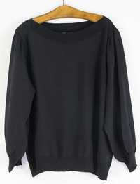 Sweter czarny szeroki rękaw wyluzowany R 48/50