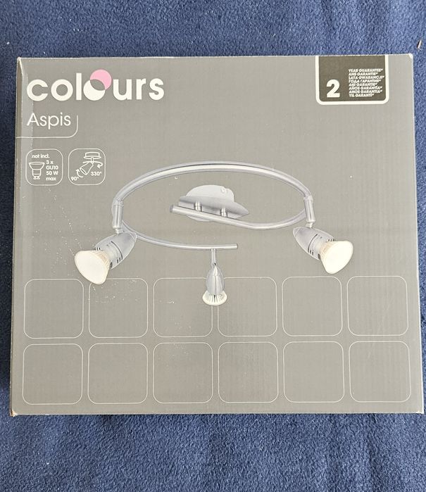Plafon Colours Aspin srebrny