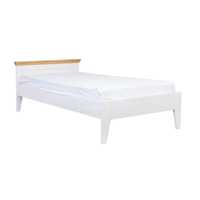 Łóżko 90x200 cm pojedyncze białe z litej sosny Marone