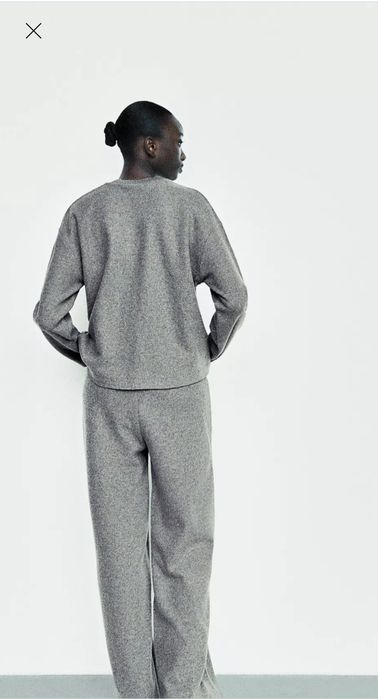 Комплект штани светр сірий soft zara s