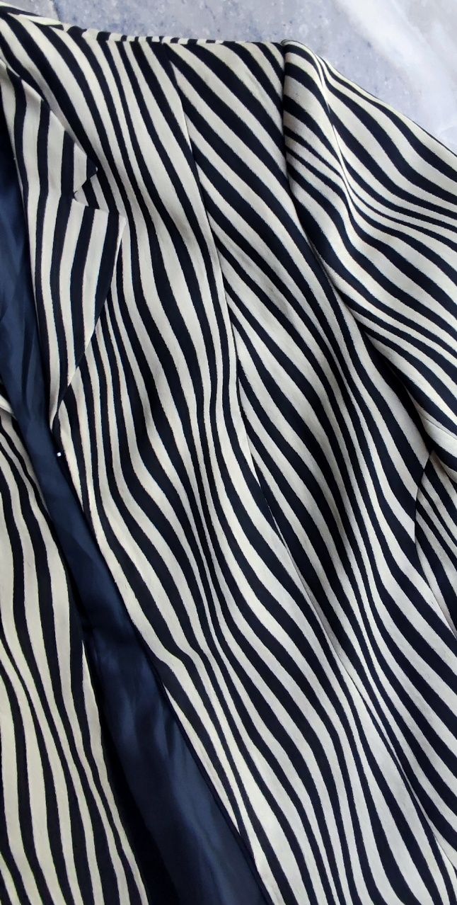 Żakiet marynarka damska biust 48 x 2 M L zebra zamek vintage lata 90
