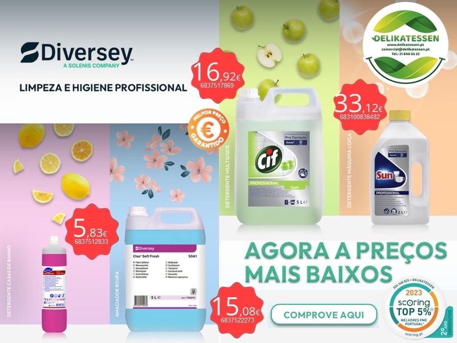 Diversey limpeza e higiene profissional em Delikatessen.pt