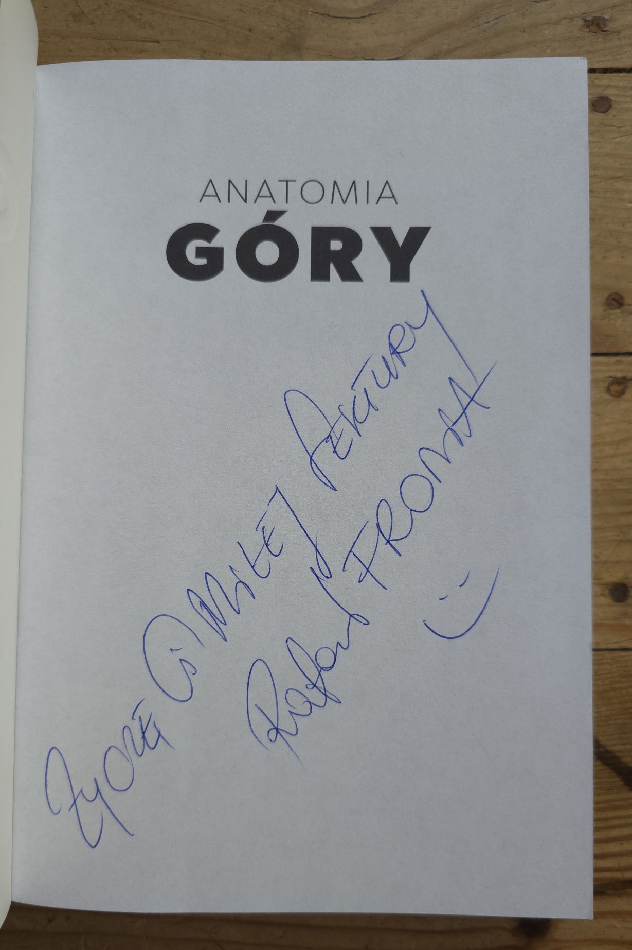 Rafał Fronia Anatomia góry książka z autografem