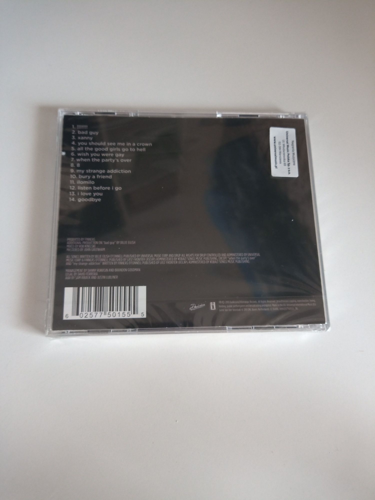 Billie Eilish - płyta CD z muzyka