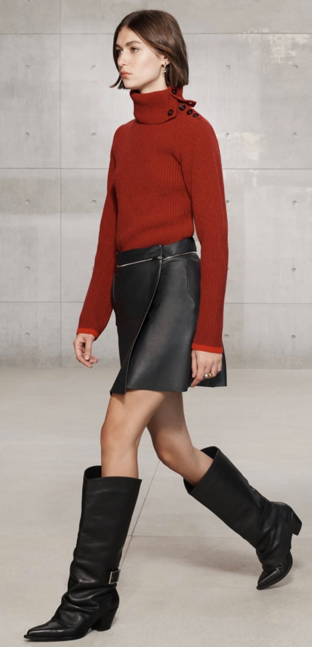 ZARA SRPLS Kozaki slouchy 100% skóra r. 38