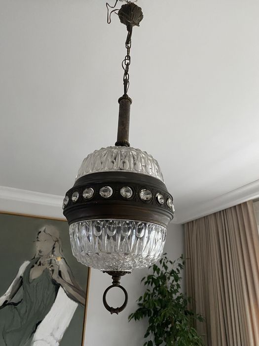 Stara włoska lampa sufitowa