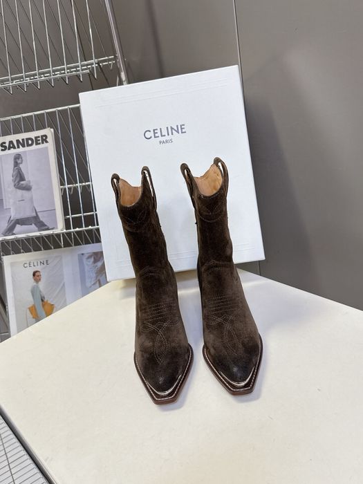 Ковбойські чоботи, козаки натуральна замша Celine