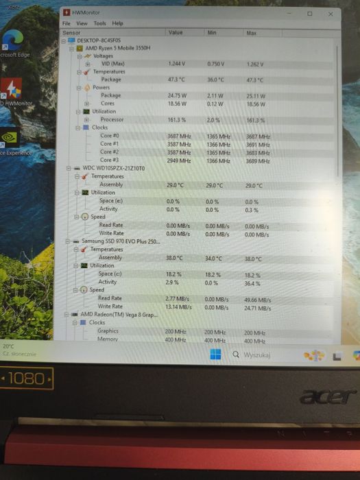Laptop aser nitro 5