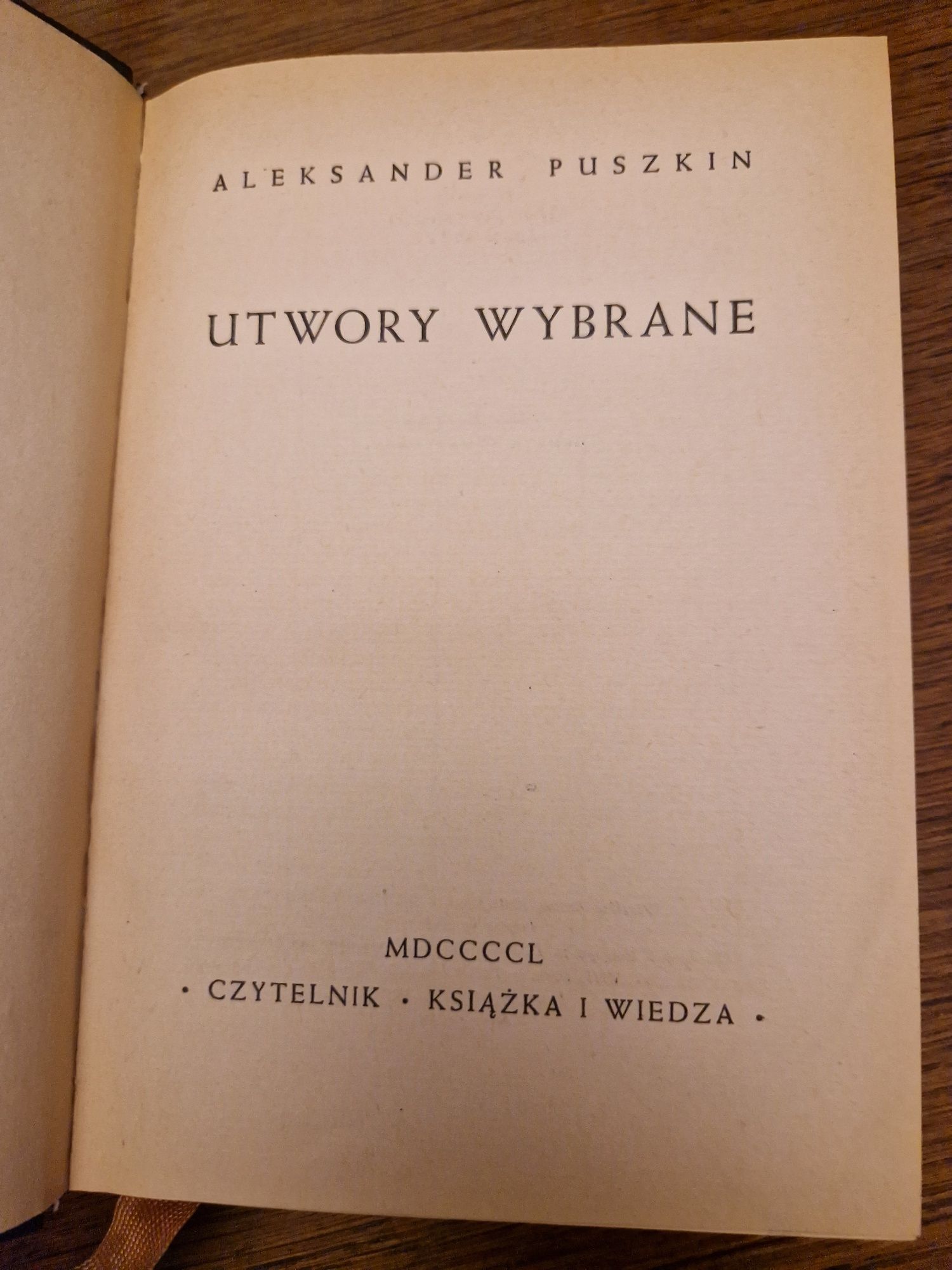 Aleksander Puszkin Utwory wybrane 1950 Czytelnik Książka i Wiedza