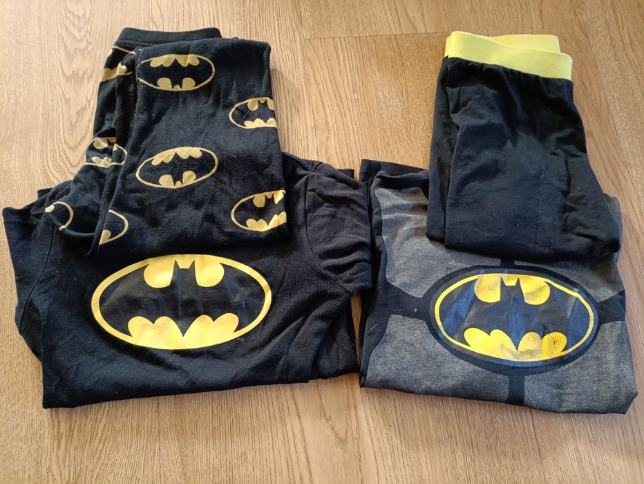 2 komplety piżamy ubrania na dziecko góra i dół dla dziecka 128 i 134