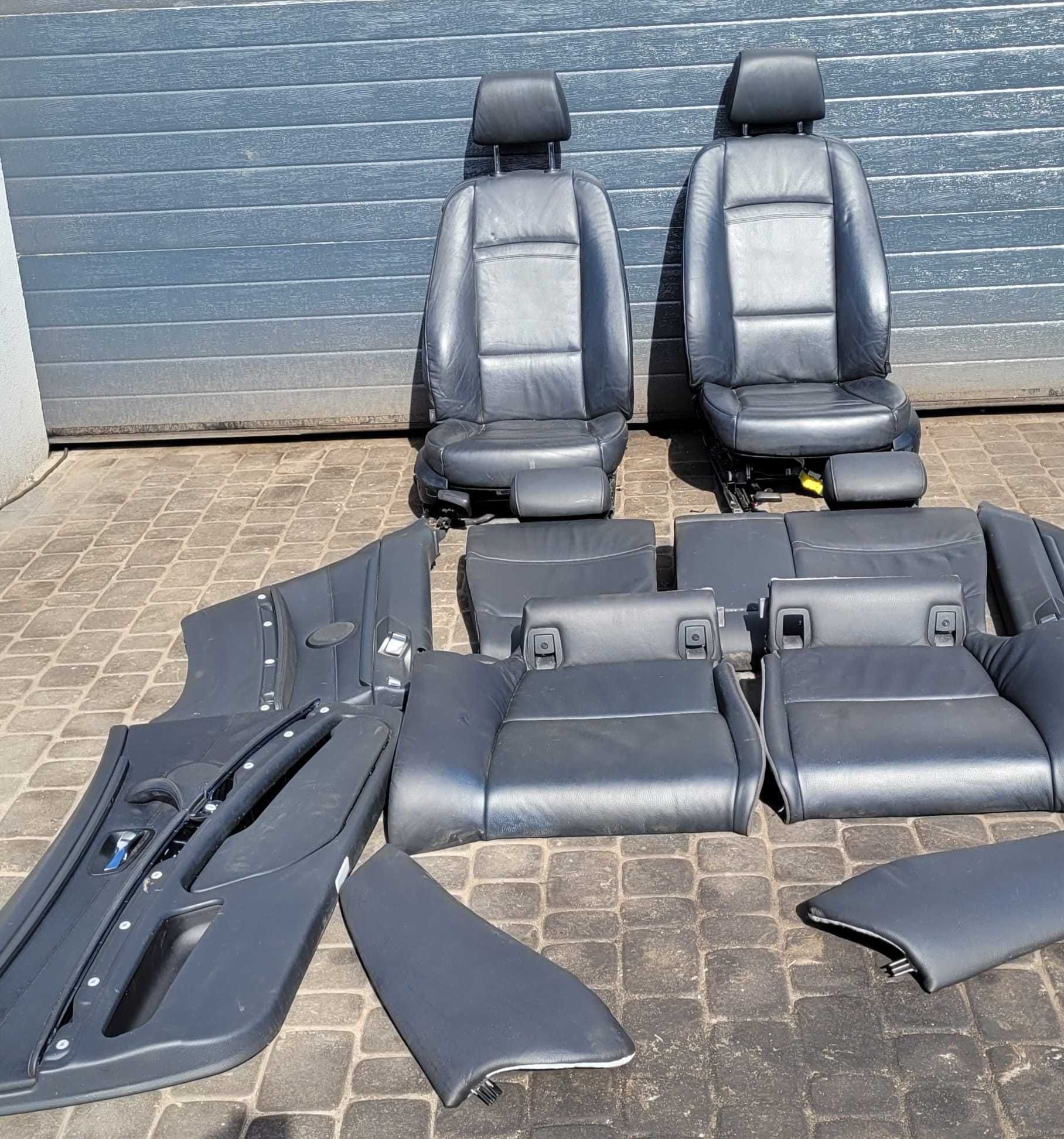 Fotele skóry BMW 3 E92 grzane komplet