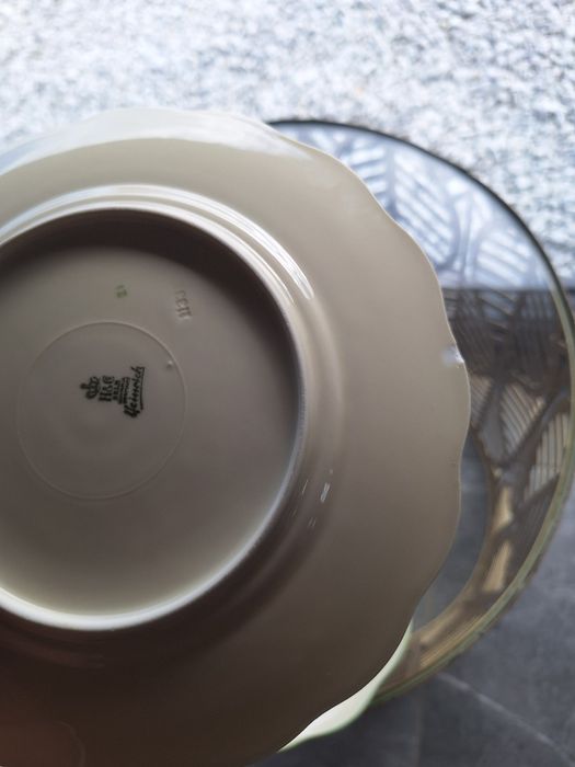 Trio śniadaniowe h& c Bawaria Heinrich chryzantemy chryzantema porcela