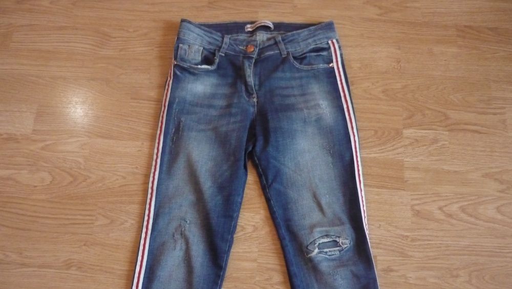 Джинсы синие с лампасами для девочки A-yugi Jeans(Турция)