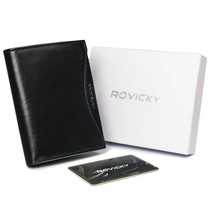 duży, oryginalny portfel męski z naturalnej skóry licowej, rfid