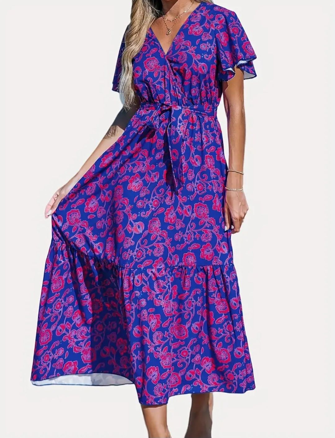 Cudna długa maxi nowa sukienka plus size XXL 3XL chrzciny komunia itp