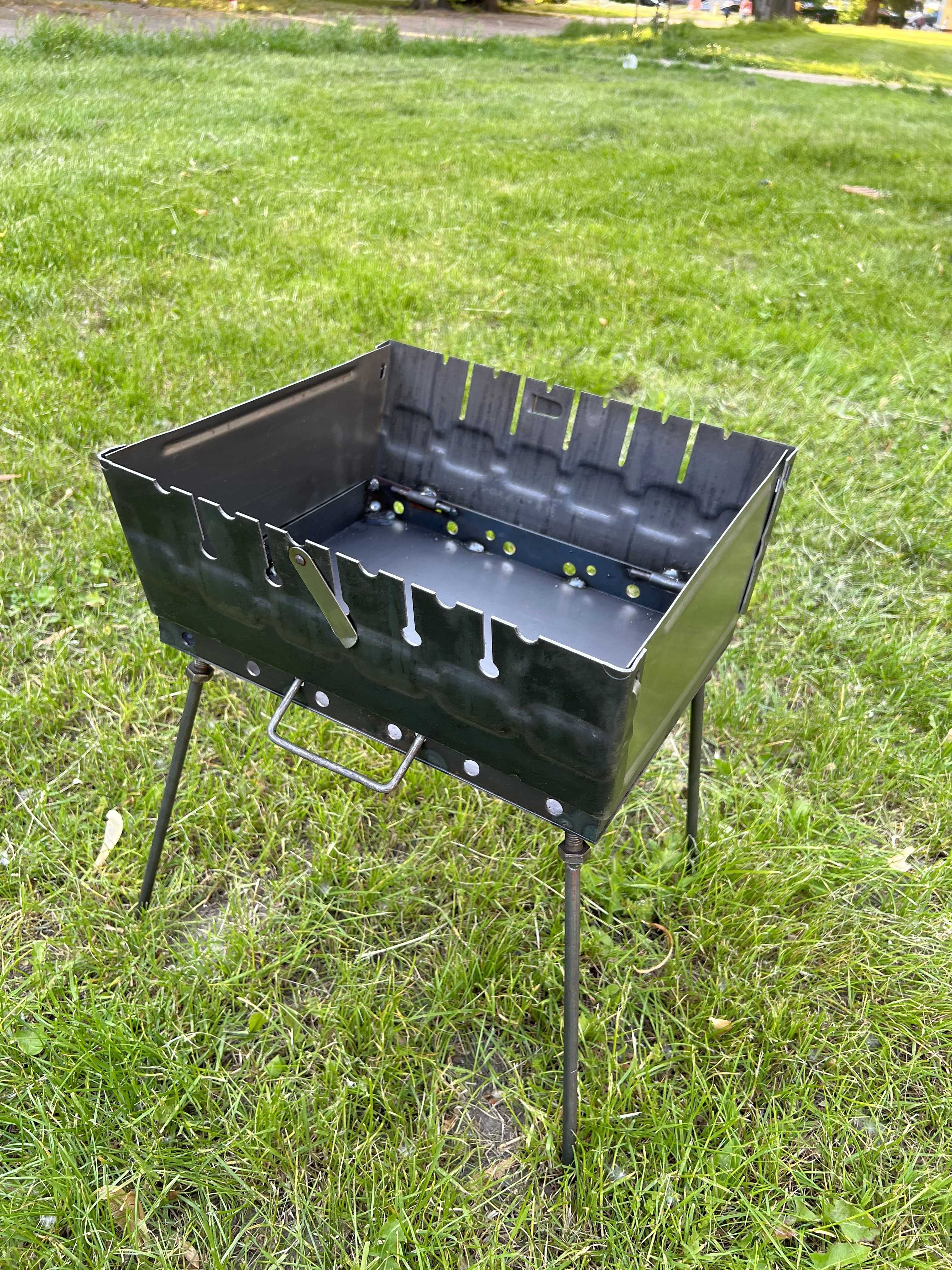 Składany mangal grill walizka na 6 szaszłyków prezent BBQ мангал.