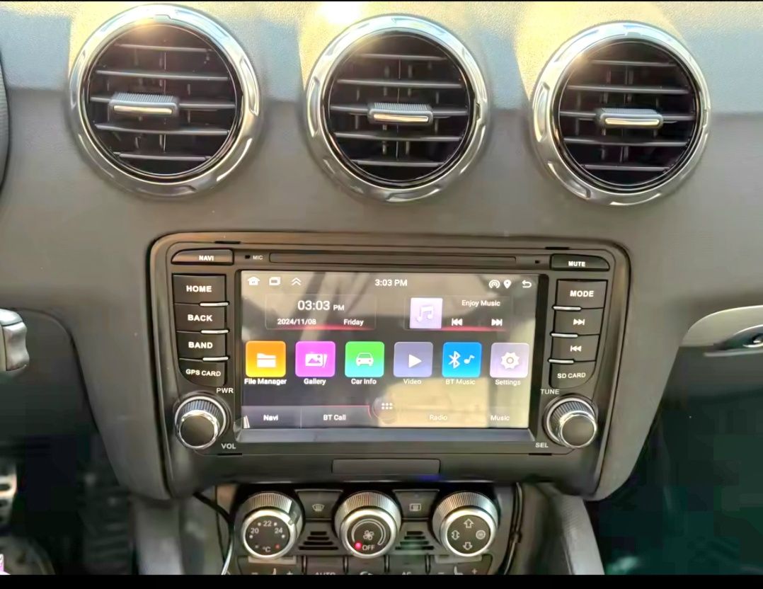 Rádio Audi TT Android 13 com GPS (Novo)