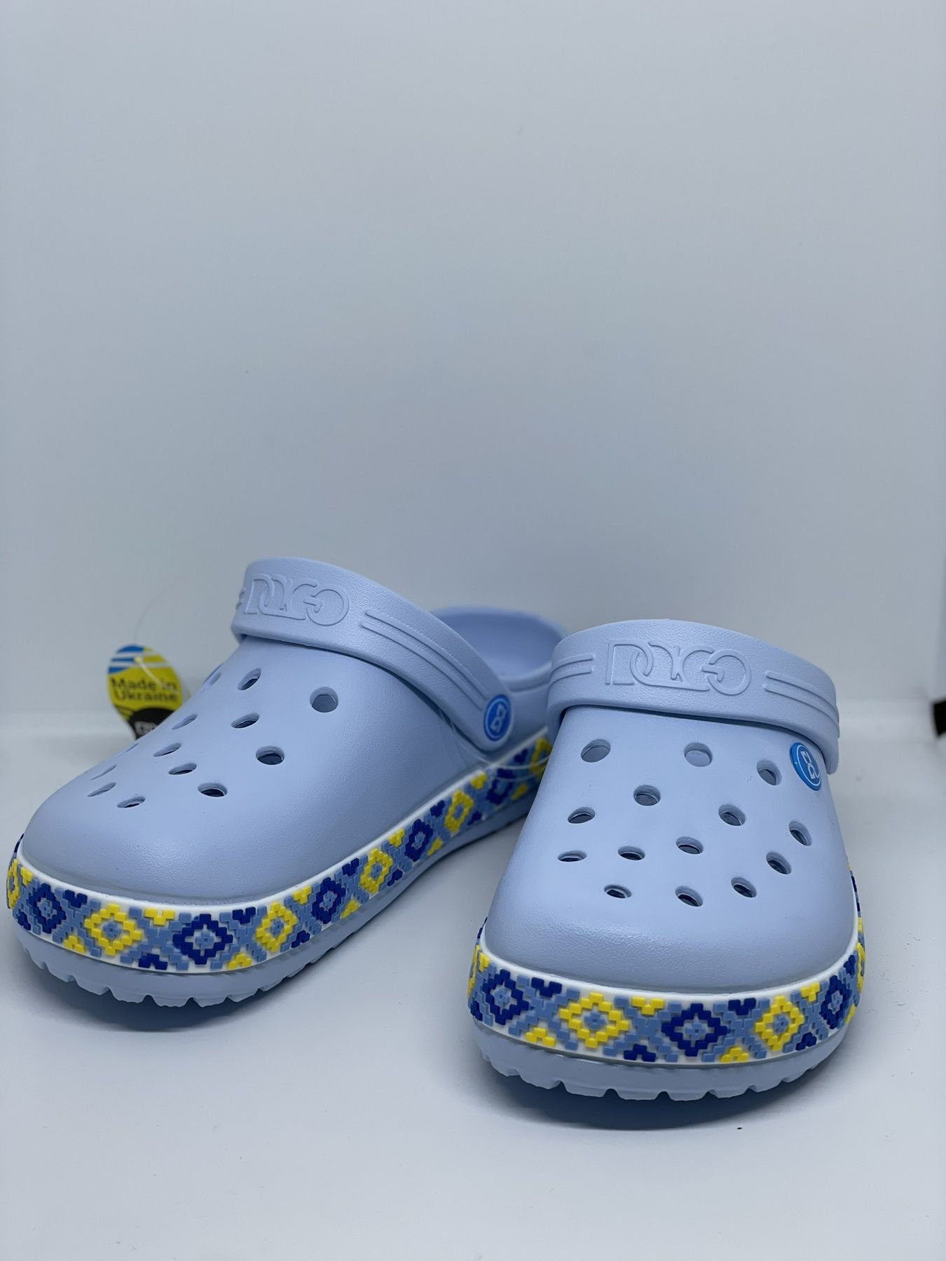 Кроксы crocs крокс сабо с орнаментом вышиванкой женские НОВЫЕ ЦВЕТА