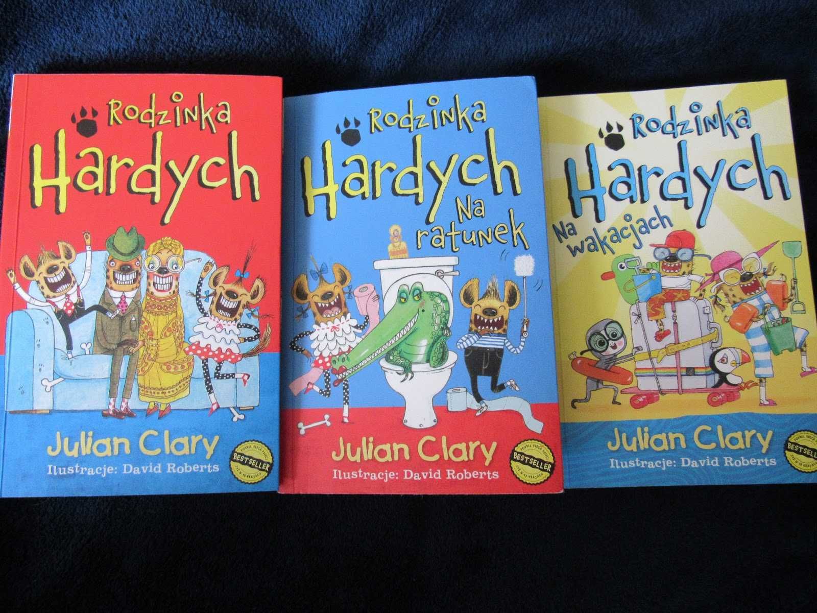 Rodzinka Hardych, zestaw trzech książek dla dzieci, NOWE