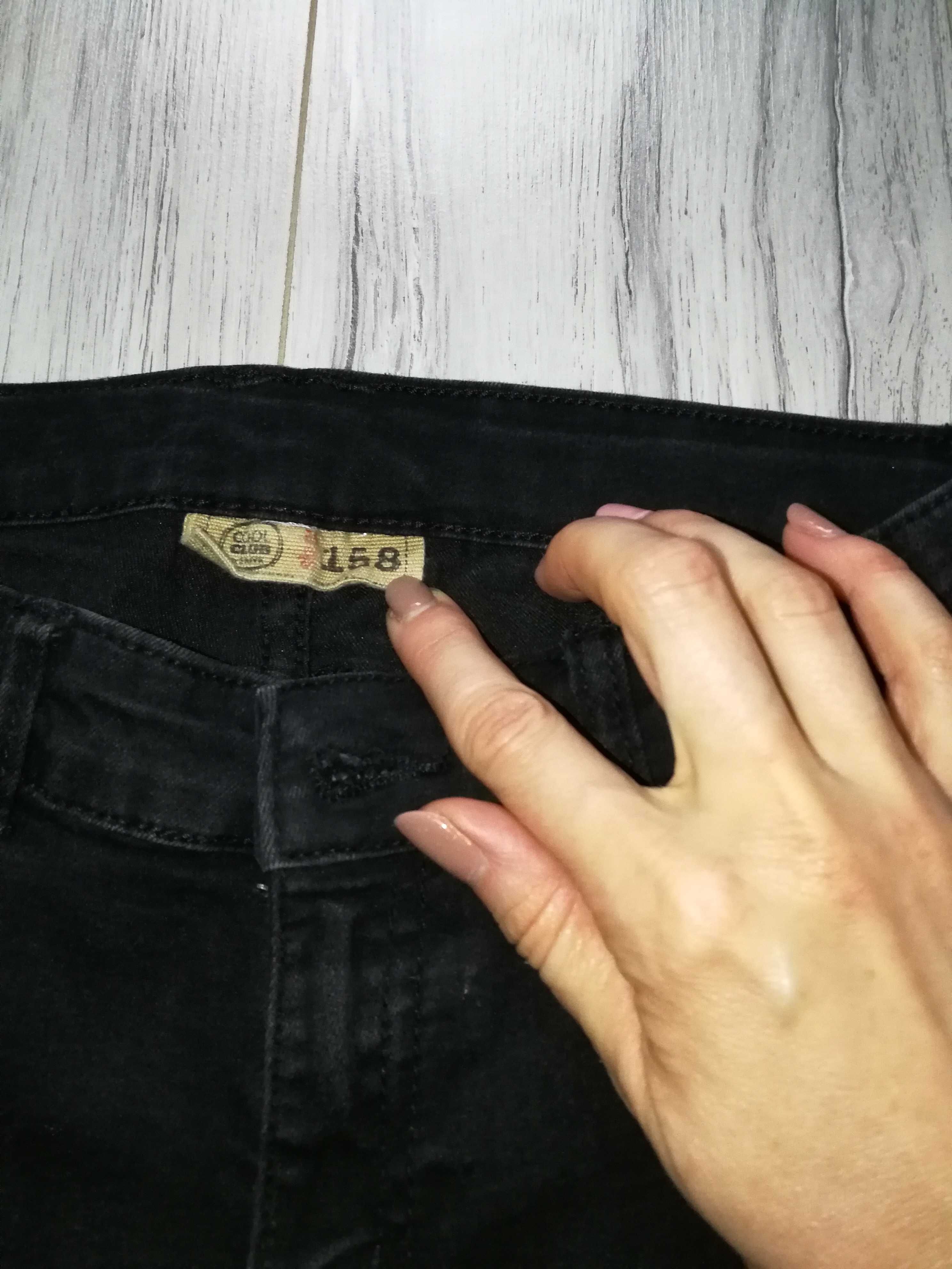 Spodnie jeans czarne 158 cool club