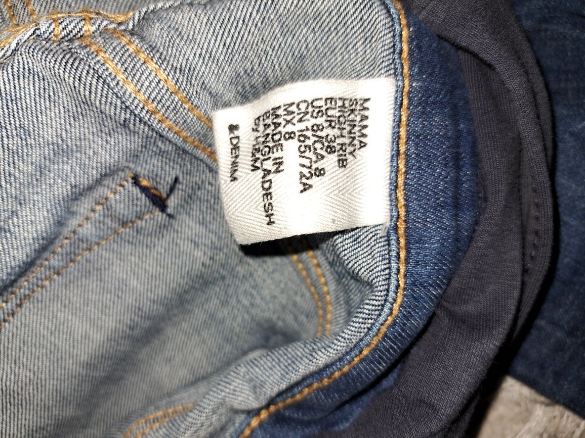 Jeansy ciążowe H&M 38 spodnie ciążowe