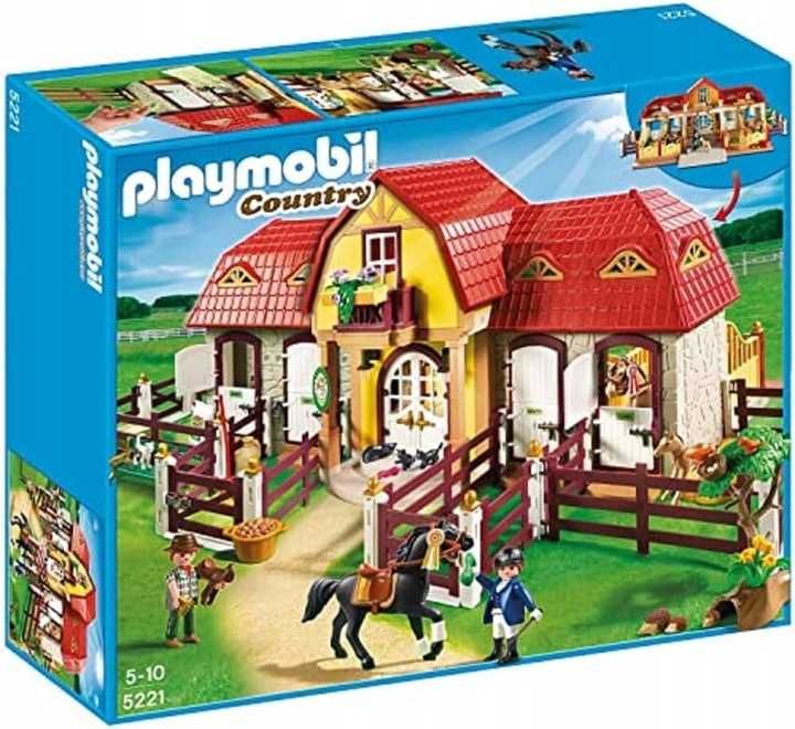 Klocki Playmobil Country Duża stadnina koni z boksami stajennymi 5221