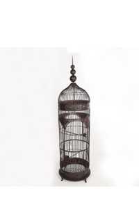 Piękna klatka na ptaków ptaka ozdobna retro vintage dekoracja metalowa
