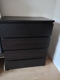 Komoda Ikea Malm czarna 4 szuflady