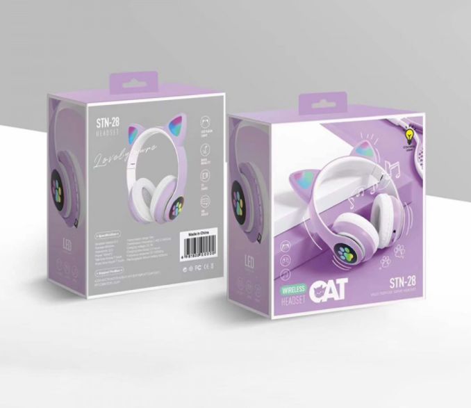 Безпровідні навушники з кошачими вушками, котячі вушка Cat STN-28