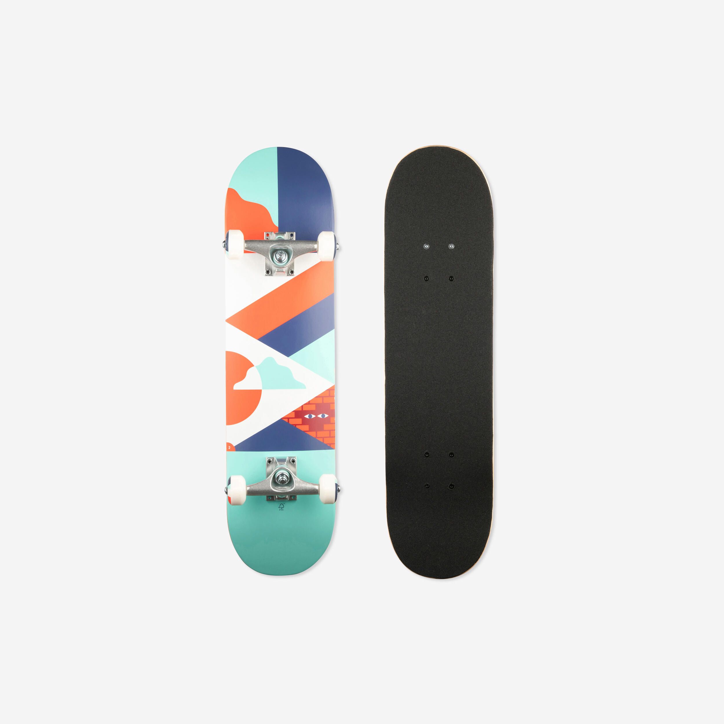 Skate criança 8-12 anos cp 100 mid Geometric tamanho 7,6"