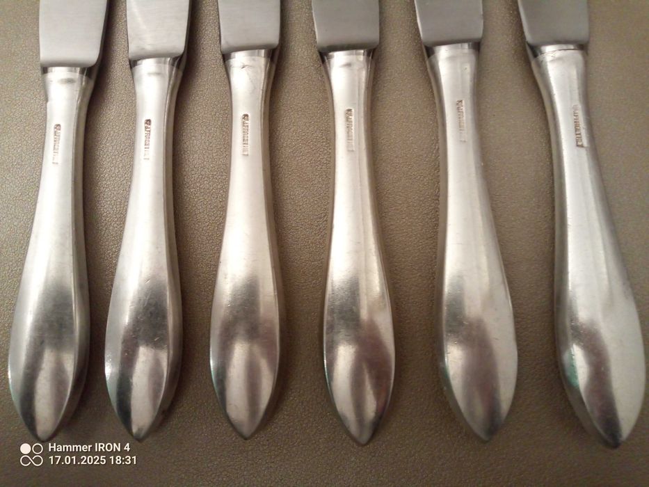 Fraget- księstwo warszawskie- komplet noży obiadowych- posrebrzane