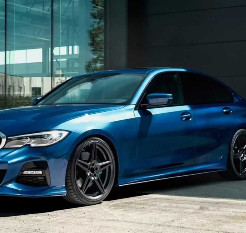 Dokładki Boczne Listwy Pod Progi AC STYLE BMW G20 G21 CARBON / CZARNE