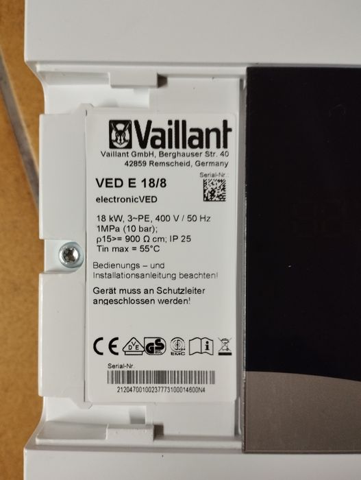 Podgrzewacz przepływowy Vaillant elektryczny terma boiler
