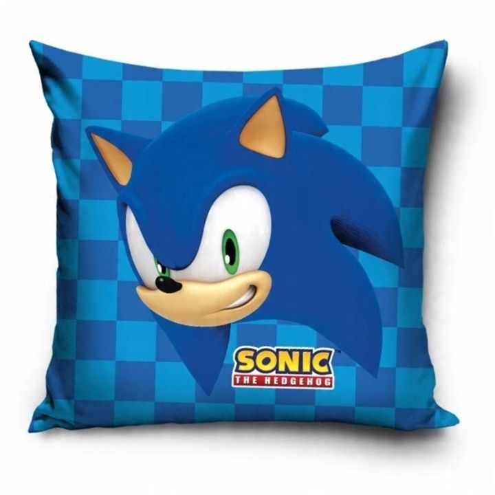 Koc 100x140 Polarowy + Poduszka 40x40 Jeż Sonic Jeżyk Sonik Kocyk