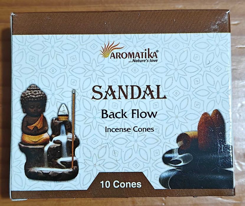 Cones de incenso Aromatika Backflow - Sândalo