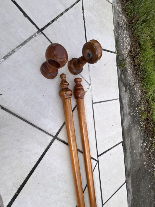 2 Varões Madeira Cortinados