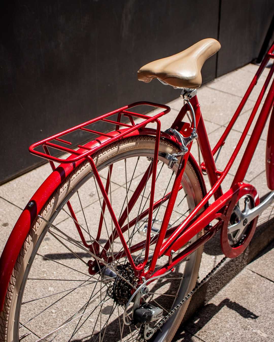 Bicicleta Cidade Brisa Bordeaux Customizada
