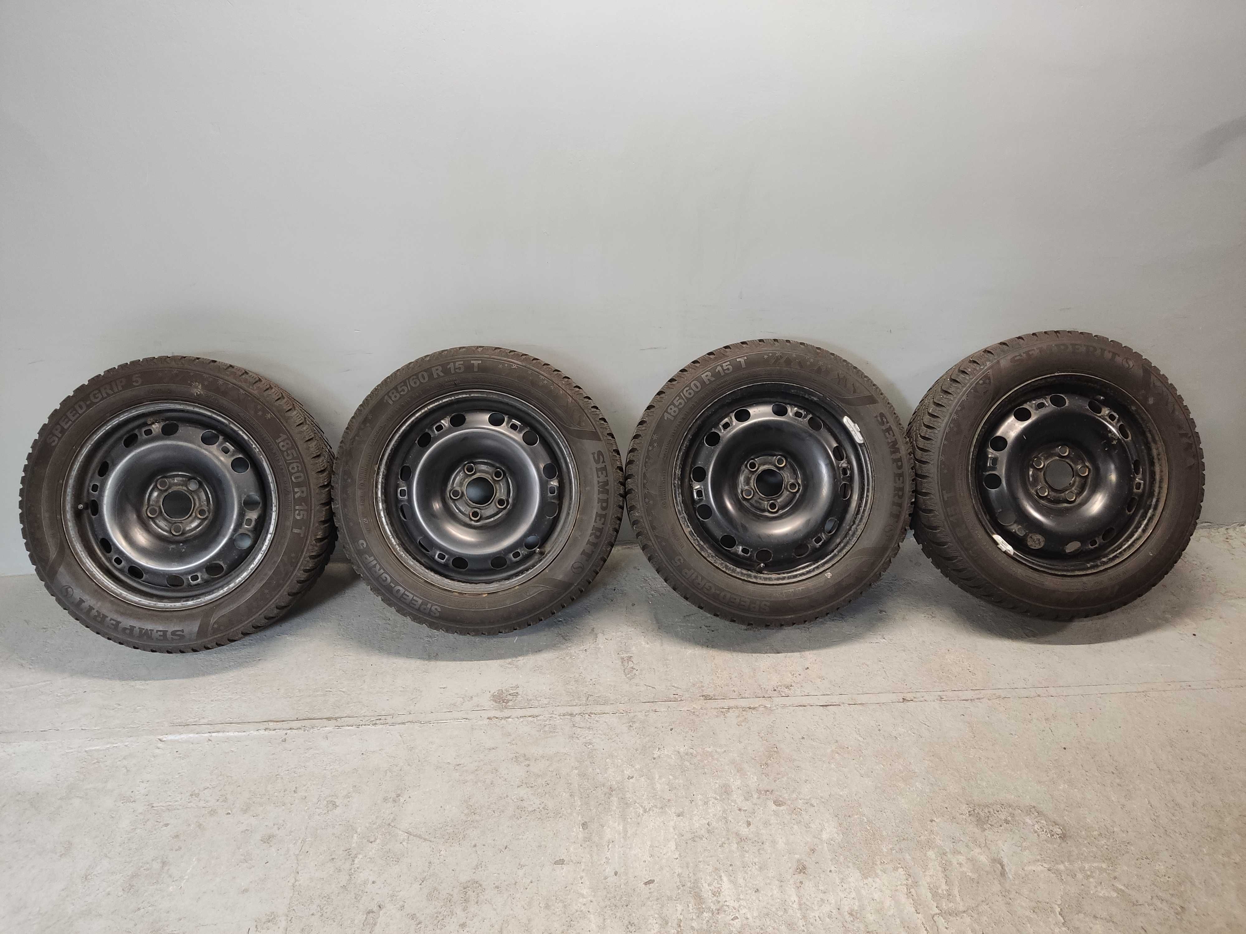 Koła stalowe 15 Vw 5x100 Polo Ibiza Fabia Roomster 185/60R15, 2023 rok