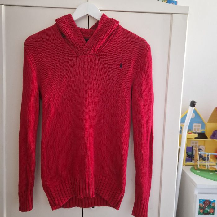 Śliczny czerwony sweterek Polo Ralf Lauren rozmiar  s/m