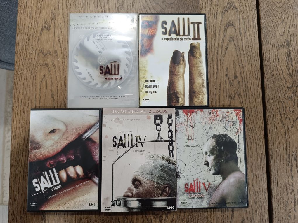 Vendo Coleção de DVDs de Saw