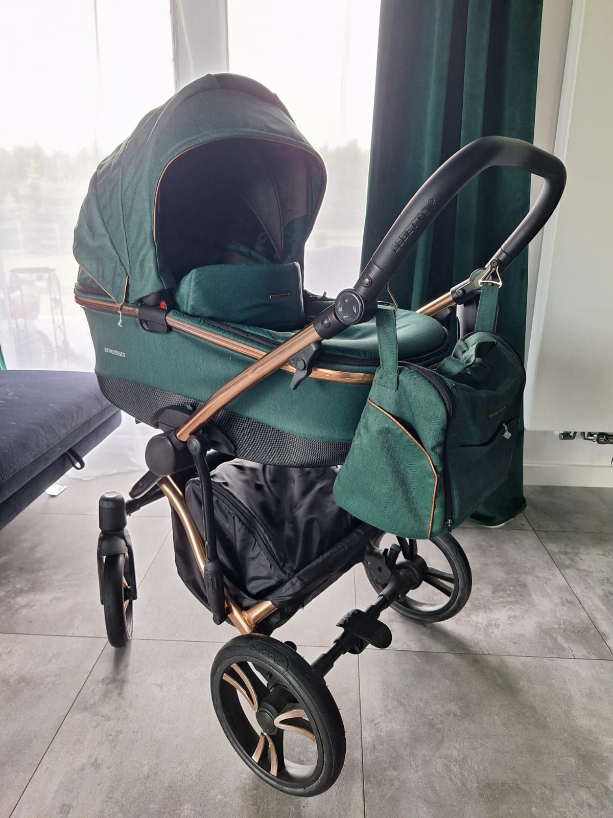 Wózek gondola + spacerówka Bebetto Bresso Premium Class Stella