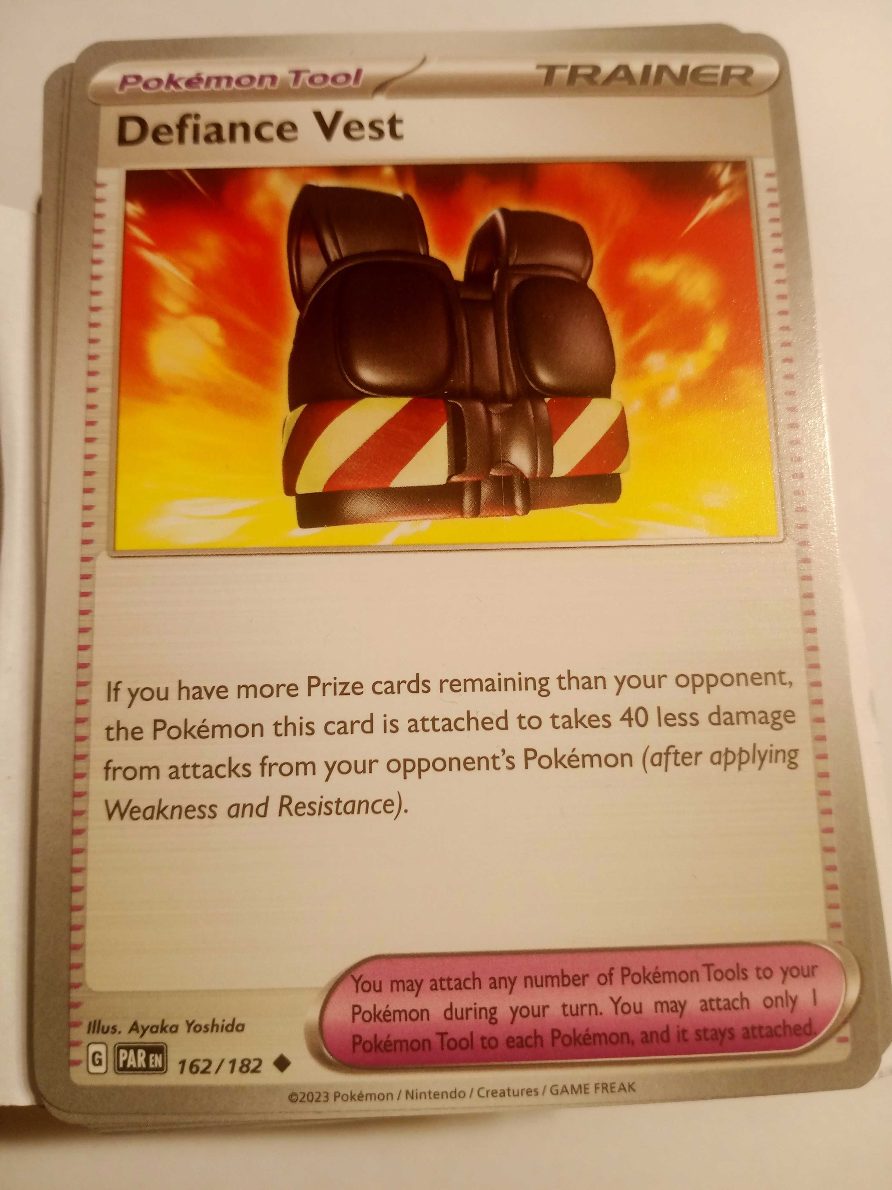 Karta Pokemon Scarlet and Violet Paradox Rift 162/182 Defiance Vest