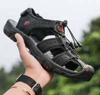 Sandały sportowe trekingowe wodoodporne modne czarne