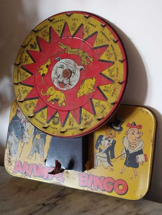 Animal Bingo Brinquedo Anos 40