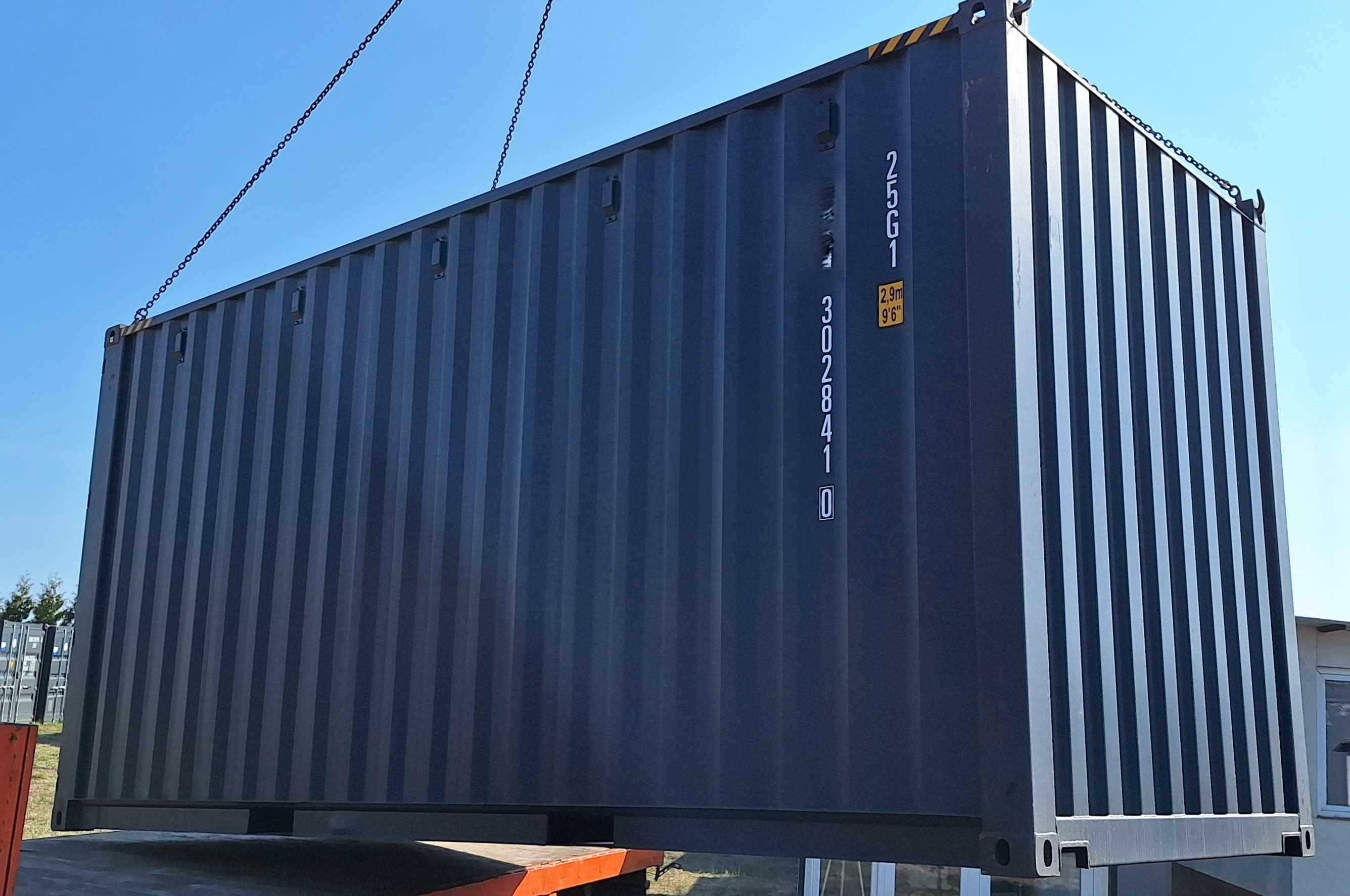 KONTENER MORSKI nowy 6-metrowy 20’HC, Wysoki 2.9 m, od ręki, LĘBORK