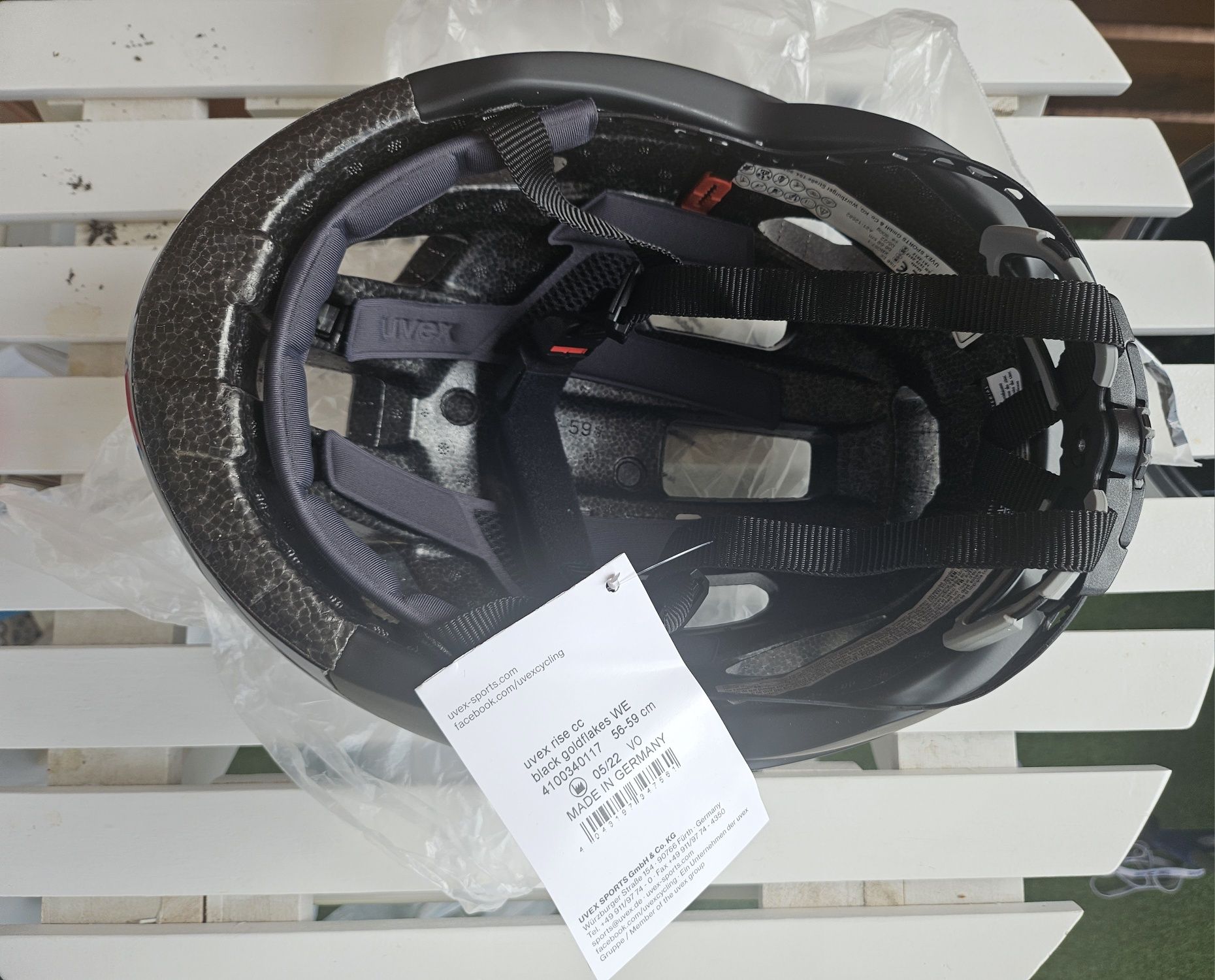 Nowy kask Uvex Rise CC black goldflakes 56-59 zł