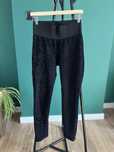 Legginsy spodnie obcisłe black Rose róża kwiaty
